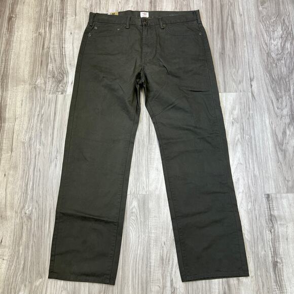 Dockers Men's Flat Front Classic Fit Olive Green Khaki Pants D3 Size W34 L29 - Picture 1 of 10